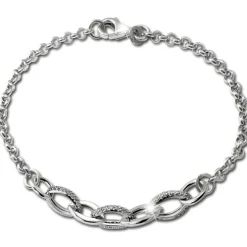 SilberDream Armband Ovale Zirkonia weiß 925er Silber 19cm Damen SDA4811W