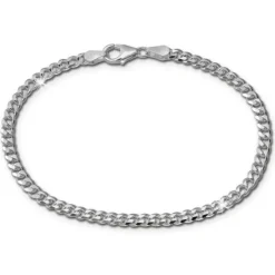 SilberDream Armband Panzer facettiert 925 Sterling Silber Unisex 19cm SDA2399J