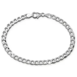 SilberDream Armband Panzer facettiert 19cm 925 Sterling Silber Unisex SDA2489J