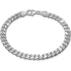 SilberDream Armband Panzer flach 925 Sterling Silberarmband Unisex 21cm SDA2411J