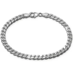 SilberDream Armband Panzer flach 925 Sterling Silberarmband Unisex 19cm SDA2319J