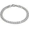 SilberDream Armband Panzer flach 925 Sterling Silberarmband Unisex 19cm SDA2379J