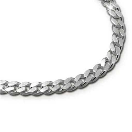 SilberDream Armband Panzer flach 925 Sterling Silberarmband Unisex 19cm SDA2319J