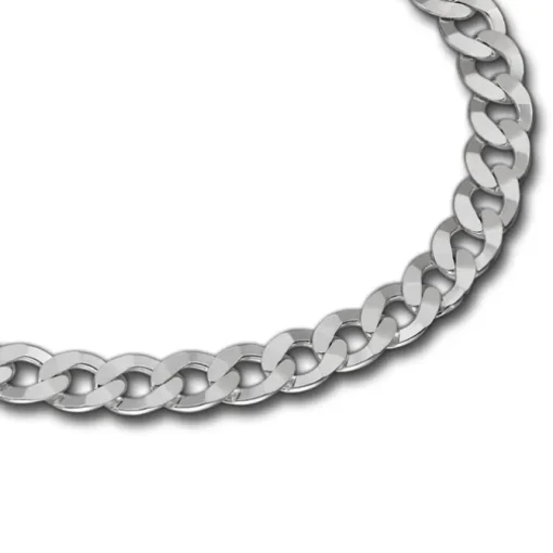 SilberDream Armband Panzer flach 925 Sterling Silberarmband Unisex 19cm SDA2379J