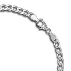 SilberDream Armband Panzer facettiert 19cm 925 Sterling Silber Unisex SDA2489J
