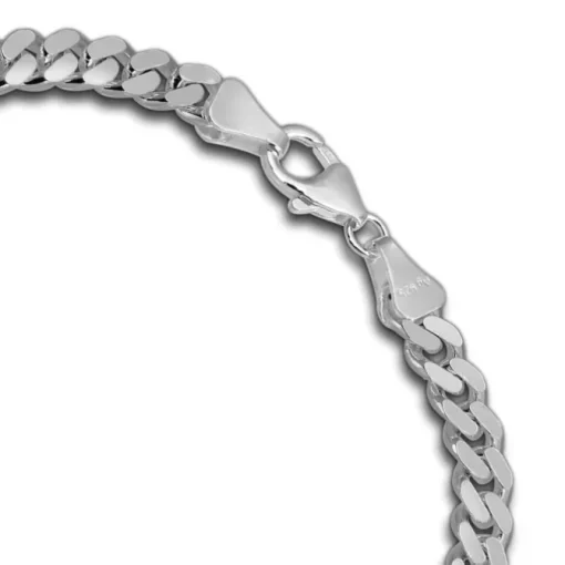 SilberDream Armband Panzer flach 925 Sterling Silberarmband Unisex 21cm SDA2411J
