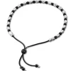 SilberDream Armband Perlen diamantiert schwarz 925er Silber Damen SDA7001S