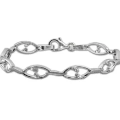 SilberDream Armband Ranke Zirkonia weiß 925er Sterling Silber 19cm Damen SDA472W