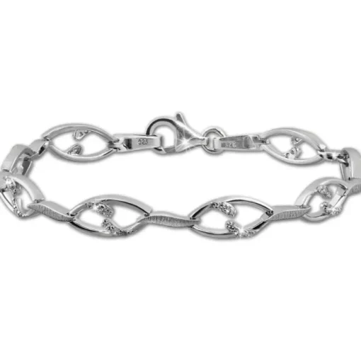 SilberDream Armband Ranke Zirkonia weiß 925er Sterling Silber 19cm Damen SDA472W