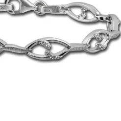 SilberDream Armband Ranke Zirkonia weiß 925er Sterling Silber 19cm Damen SDA472W