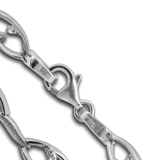 SilberDream Armband Ranke Zirkonia weiß 925er Sterling Silber 19cm Damen SDA472W