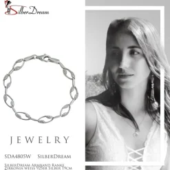 SilberDream Armband Ranke Zirkonia weiß 925er Silber 19cm Damen SDA4805W