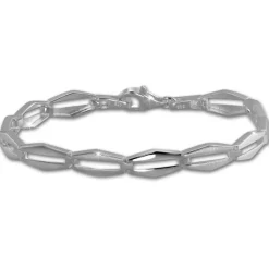 SilberDream Armband Raute matt/glänzend 925 Sterling Silber 19,5cm SDA459J
