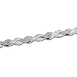 SilberDream Armband Raute matt/glänzend 925 Sterling Silber 19cm SDA430