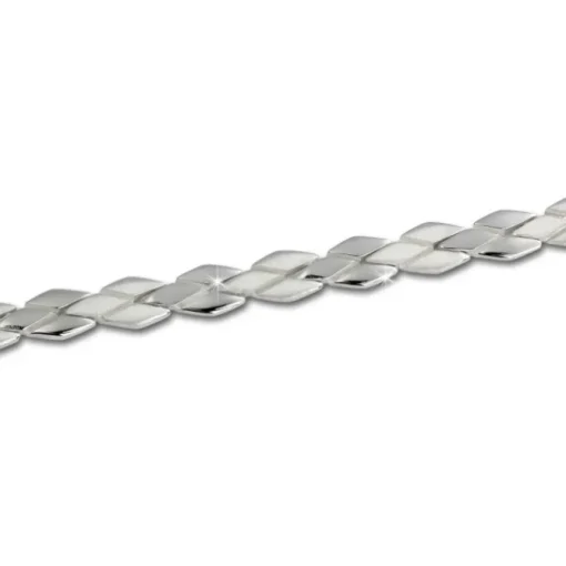SilberDream Armband Raute matt/glänzend 925 Sterling Silber 19cm SDA430