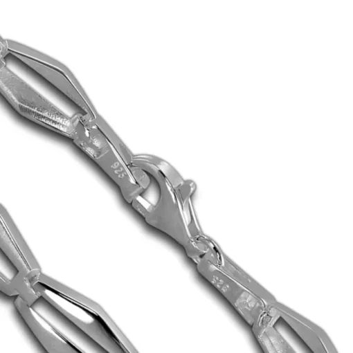 SilberDream Armband Raute matt/glänzend 925 Sterling Silber 19,5cm SDA459J