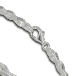 SilberDream Armband Raute matt/glänzend 925 Sterling Silber 19cm SDA430