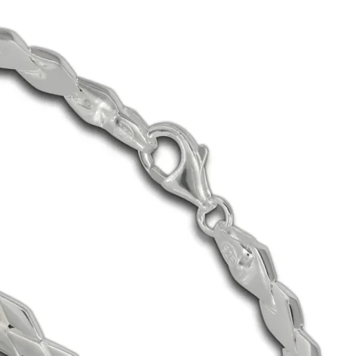 SilberDream Armband Raute matt/glänzend 925 Sterling Silber 19cm SDA430