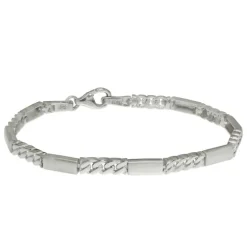 SilberDream Armband Rechteck 925 Silber glanz matt 19cm SDA4795M