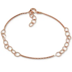 SilberDream Armband Ringe 925 Silber rosévergoldet Damen 18cm - 21cm SDA1188E