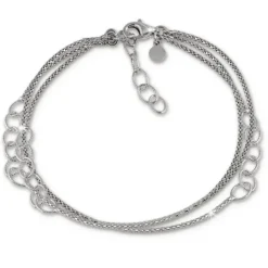 SilberDream Armband Ringe 925 Sterling Silber Damen 18cm - 21cm SDA1178J