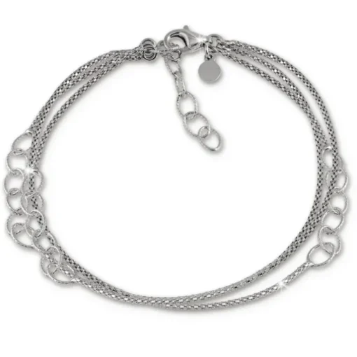 SilberDream Armband Ringe 925 Sterling Silber Damen 18cm - 21cm SDA1178J