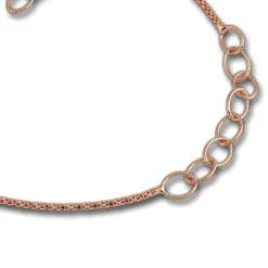 SilberDream Armband Ringe 925 Silber rosévergoldet Damen 18cm - 21cm SDA1188E