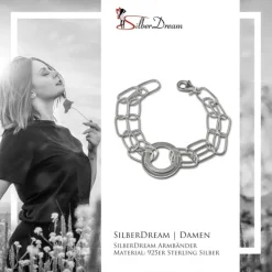 SilberDream Armband Ringe 925 Sterling Silber Damen 18,5cm SDA419