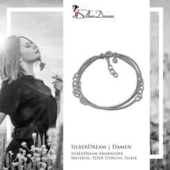 SilberDream Armband Ringe 925 Sterling Silber Damen 18cm - 21cm SDA1178J