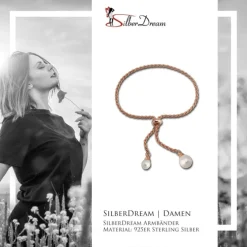 SilberDream Armband rose vergoldet Perle 925er Sterling Silber Damen SDA2295E