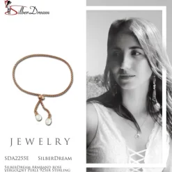 SilberDream Armband rose vergoldet Perle 925er Sterling Silber Damen SDA2255E