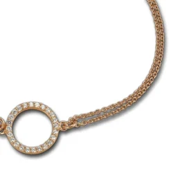 SilberDream Armband rund Zirkonia Rose 17cm - 19cm 925er Silber Damen SDA2587E