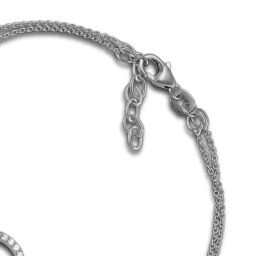 SilberDream Armband rund Zirkonia weiß 17cm - 19cm 925er Silber Damen SDA2587J