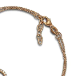 SilberDream Armband rund Zirkonia Rose 17cm - 19cm 925er Silber Damen SDA2587E