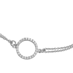 SilberDream Armband rund Zirkonia weiß 17cm - 19cm 925er Silber Damen SDA2587J