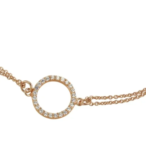SilberDream Armband rund Zirkonia Rose 17cm - 19cm 925er Silber Damen SDA2587E