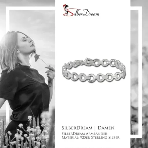 SilberDream Armband rund 925er Silber 19cm Silberarmband SDA439J