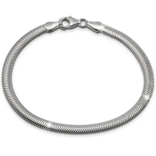 SilberDream Armband Schlangenkette 19cm oval 925 Silber Damen SDA2309J