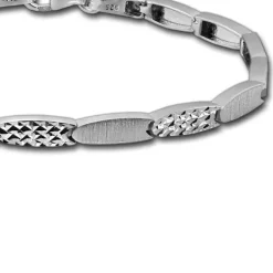 SilberDream Armband Schliff matt/glänzend 925 Sterling Silber 19cm Damen SDA471J