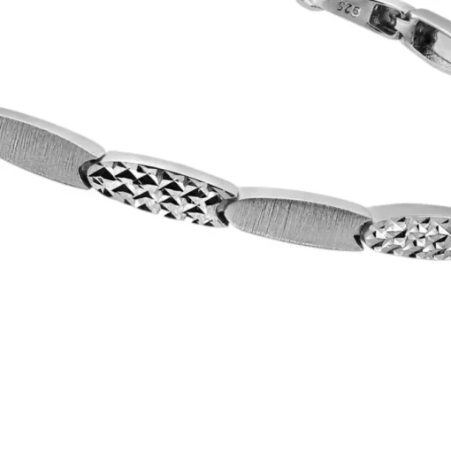 SilberDream Armband Schliff matt/glänzend 925 Sterling Silber 19cm Damen SDA471J