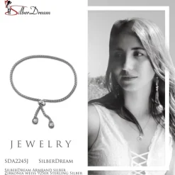 SilberDream Armband silber Zirkonia weiß 925er Sterling Silber Damen SDA2245J