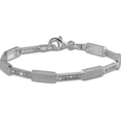 SilberDream Armband Square Zirkonia weiß 925er Silber 18,8cm Damen SDA454W