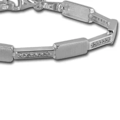 SilberDream Armband Square Zirkonia weiß 925er Silber 18,8cm Damen SDA454W