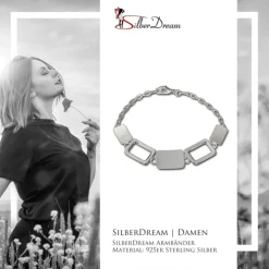 SilberDream Armband Square 925 Sterling Vollsilber 20cm SDA411