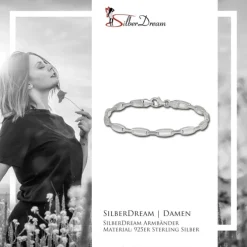 SilberDream Armband Style matt/glänzend 925 Sterling Silber 19cm SDA429
