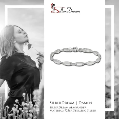 SilberDream Armband Style matt/glänzend 925 Sterling Silber 19cm SDA429