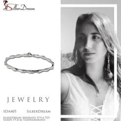 SilberDream Armband Style 925 Silber 19,3cm Silberarmband SDA405