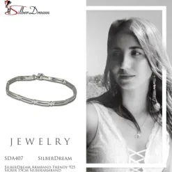 SilberDream Armband Trendy 925 Silber 19cm Silberarmband SDA407