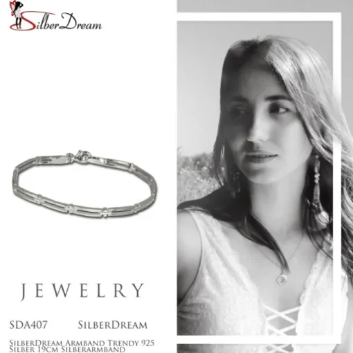 SilberDream Armband Trendy 925 Silber 19cm Silberarmband SDA407