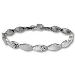 SilberDream Armband Tropfen 925 Silber cutt matt 19cm SDA4794O